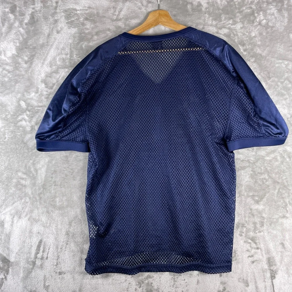 Vintage Nike Football Jersey Mens Large Navy Blue Mesh Party Layer Sports Y2K